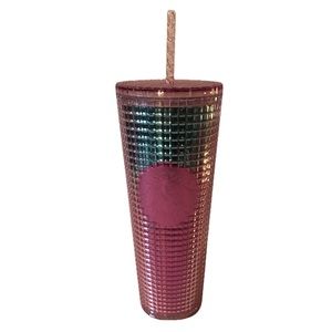 Starbucks Summer 2021 Pink Blue Grid 24 oz Tumbler